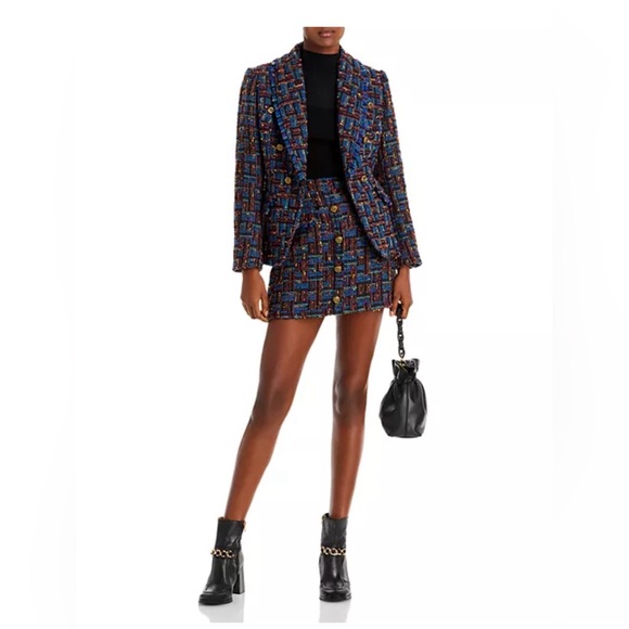 Aqua Tweed Getaway Jacket with Gold Buttons - Picture 2 of 8